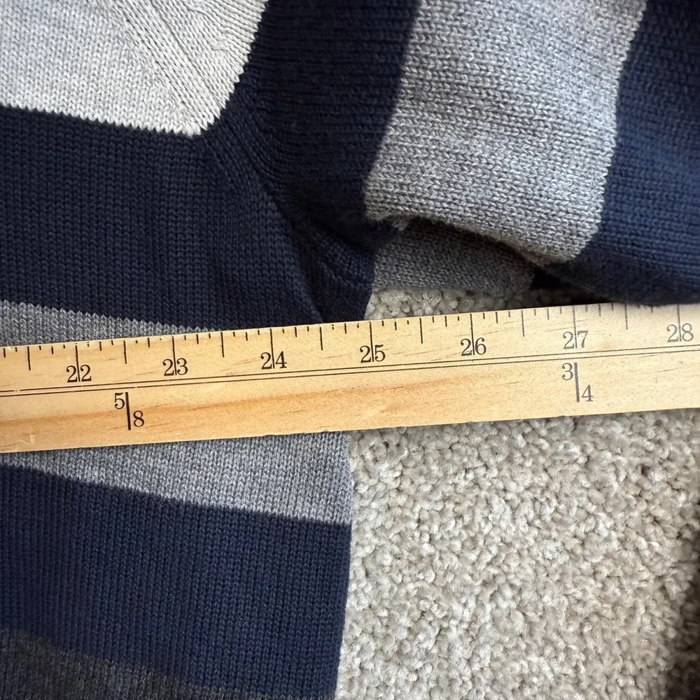 Banana Republic Mens XXL Navy Blue Striped Shawl Collar‎ Cardigan Sweater NEW
